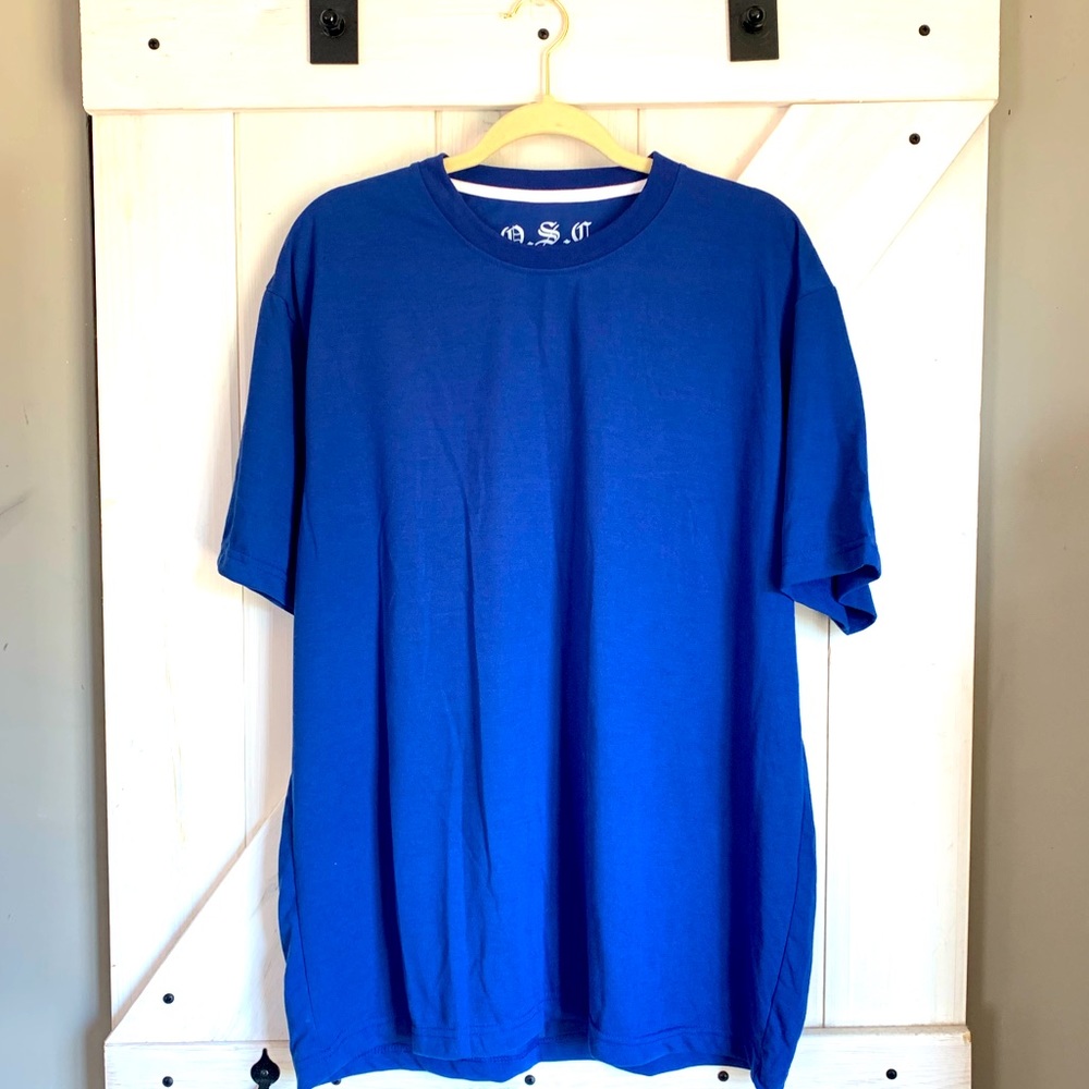 Men’s OSC Blue Short Sleeve Cotton Basic Tee XL